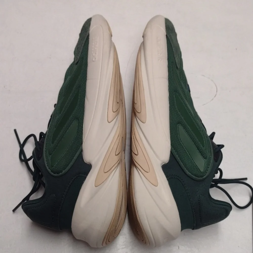 Adidas Green and White Sneakers with Chunky Sole